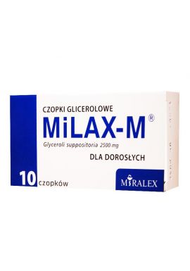Milax-M, czopki glicerolowe dla dorosłych, 10 sztuk