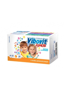 Vibovit Junior, dla dzieci w wieku od 4 do 12 lat, smak pomaranczowy, 14 saszetek