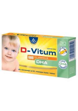 D-vitum 600 j.m. witaminy D DHA, dla niemowląt od 6 miesiąca, 30 kaps