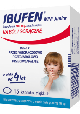 Ibufen mini junior od 4 lat 15 kapsulek