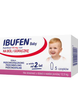 Ibufen Baby czopki 0,125g 5szt.