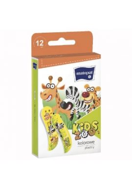 Plastry Zestaw plastrow, MATOPAT, dla dzieci, ZOO, 12 sztuk