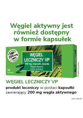 Węgiel leczniczy VP kaps 20 KAPS 200MG