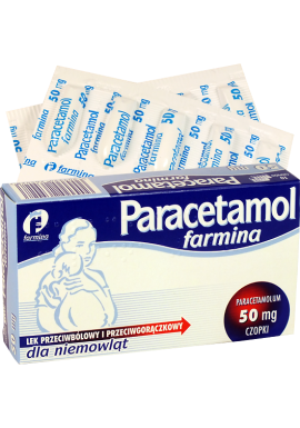 Paracetamol Farmina 50mg, czopki, 10 sztuk