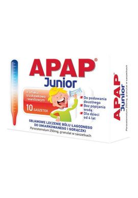 Apap Junior dla dzieci od 4 lat granulat 250mg 10 saszetek