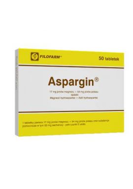 Aspargin 50 tabletek