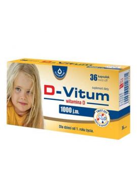 D-Vitum 1000 dla dzieci od 1 roku zycia 30 kaps twist off