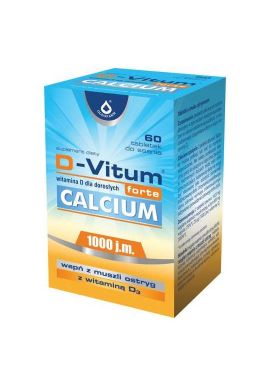D-Vitum Forte Calcium 1000 j.m. dla doroslych 60 