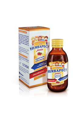 Herbapect Junior syrop na kaszel dla dzieci malinowy