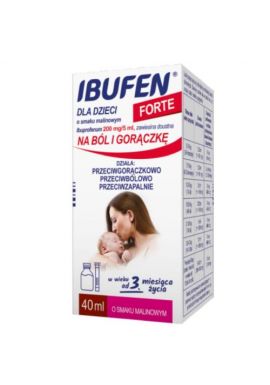 Ibufen forte dla dzieci o smaku malinowym, 200 mg/5 ml 40 ml