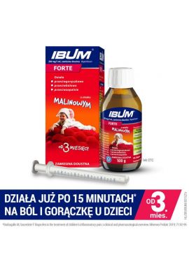Ibum Forte od 3 miesiaca smak malinowym 200mg/5ml 100g