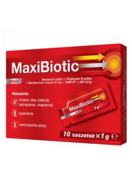 MaxiBiotic Maść 10 saszetek 