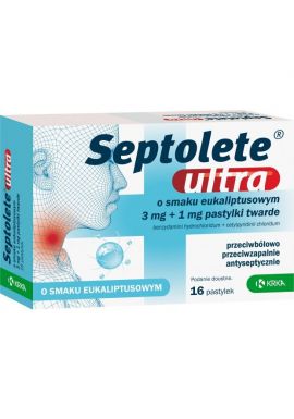 Septolete ultra o smaku eukaliptus 16 pastylek do ssania
