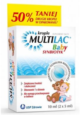 Multilac Baby synbiotyk krople 2 x 5 ml 