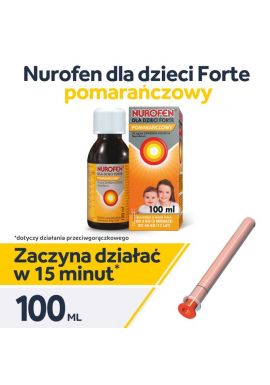 Nurofen Forte, dla od 3 miesiaca, smak pomaranczowy, 100ml