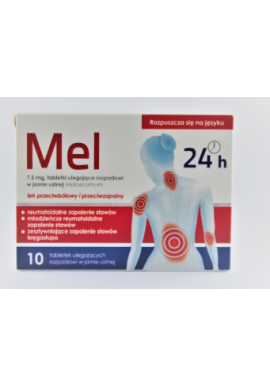 Mel tabletki ulegające rozpadowi 7.5mg 10 tabl