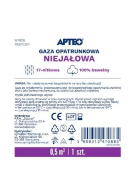 APTEO Gaza opatrunkowa niejałowa 0,5 