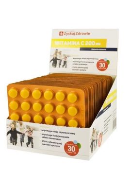 Witamina C, 200mg, Zyskaj Zdrowie, 30 tabletek